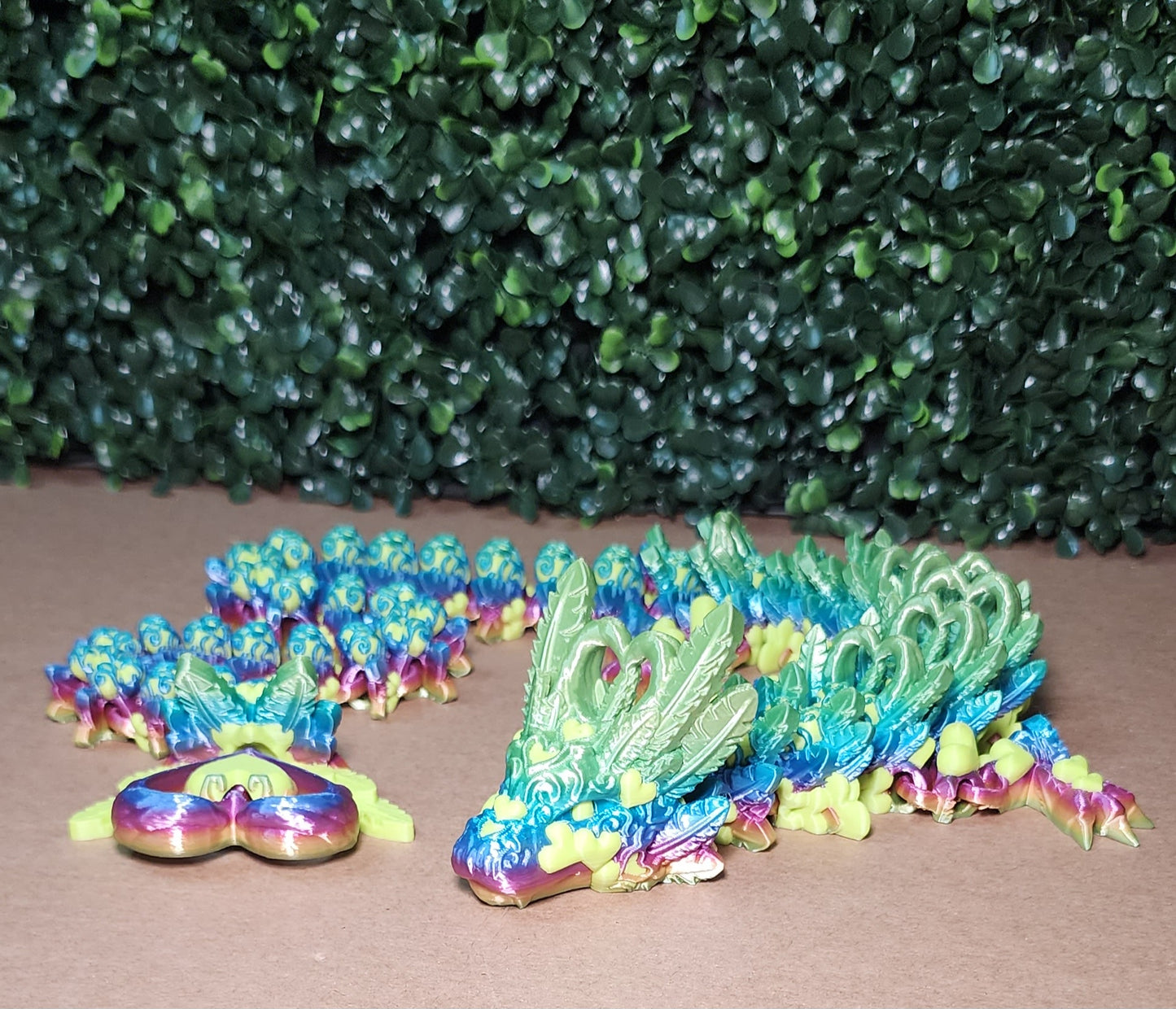3D-Printed Light Heart Dragon Green
