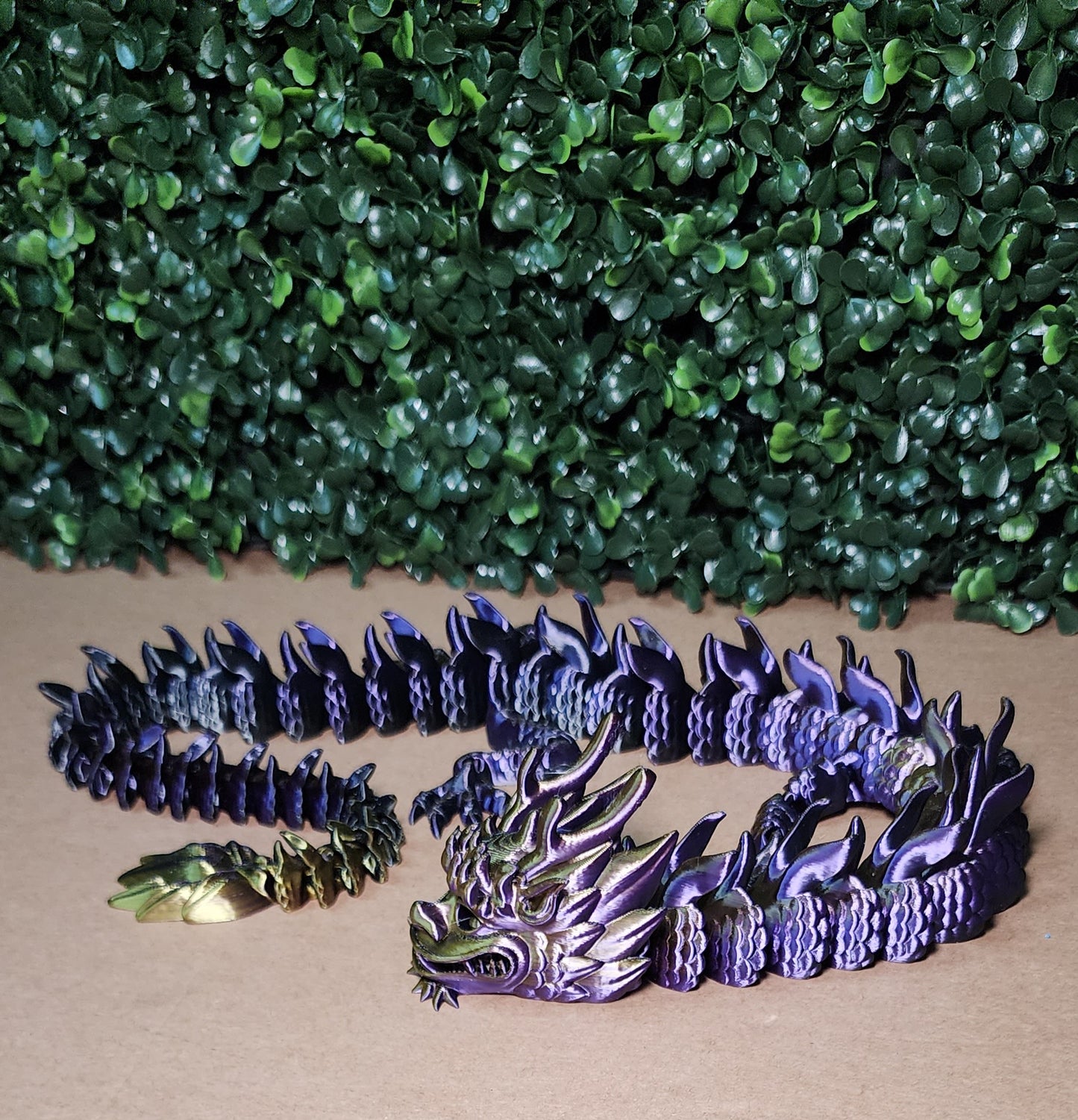 3D-Printed Imperial Dragon Gold and Purple (27 Inches)