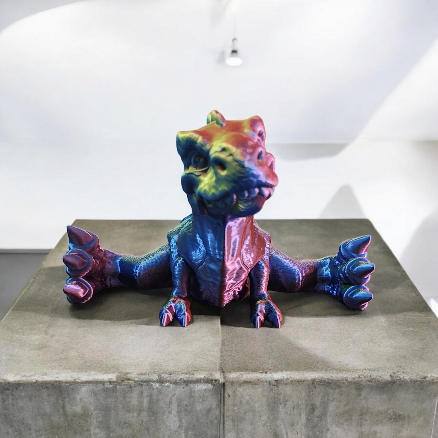 3D Printed T-Rex Dinosaur Figure - Multi Color Dark