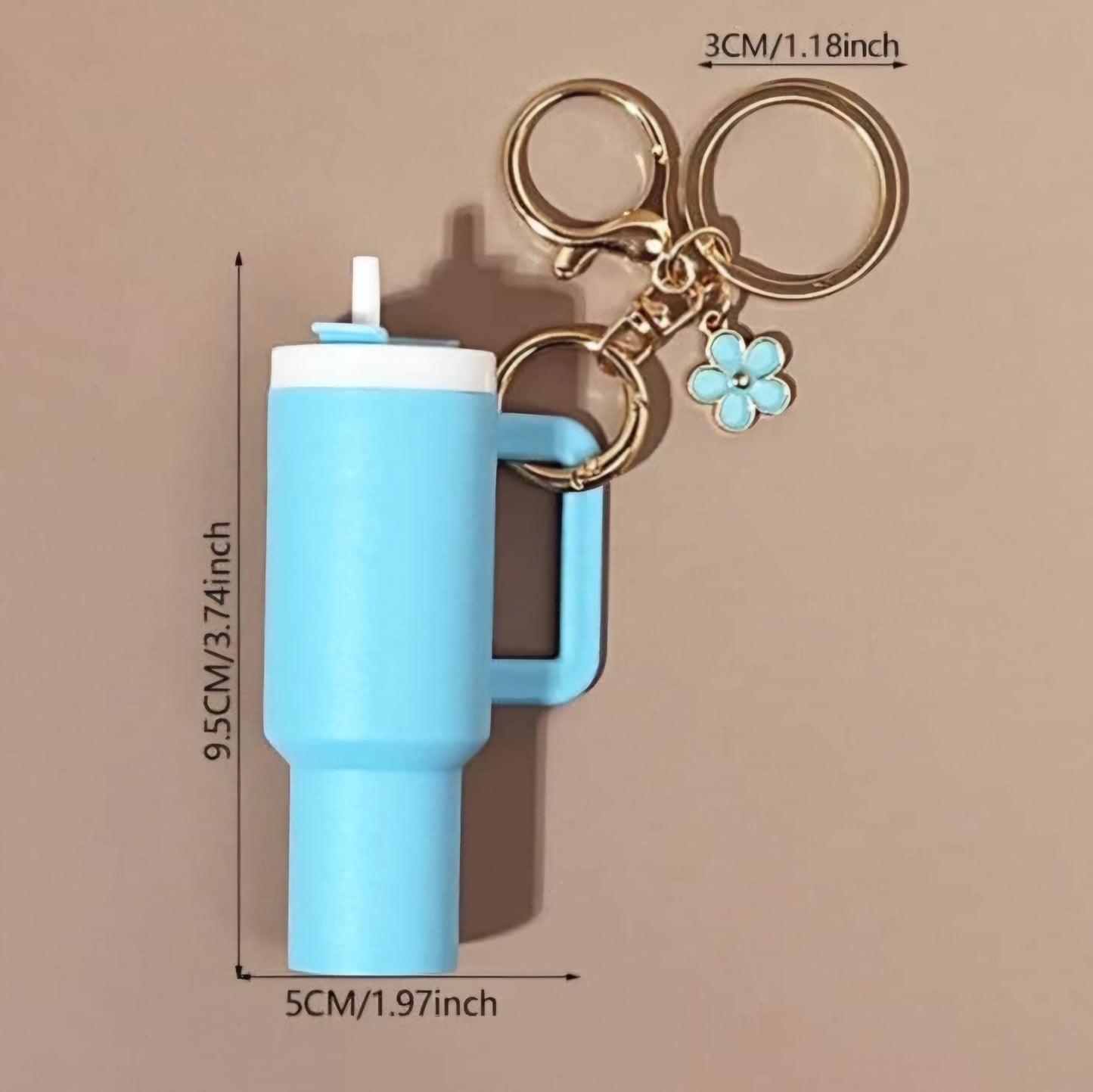 Tumbler Keychain - Light Pink